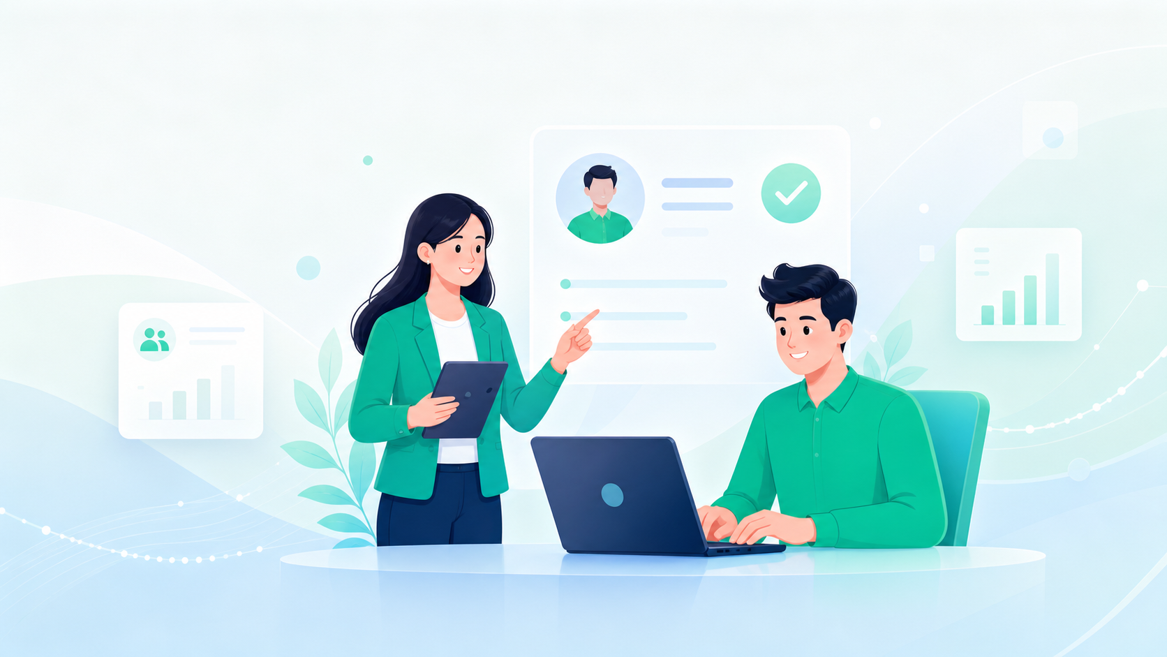 Đội ngũ nhân sự làm việc trên hệ thống HCNS
